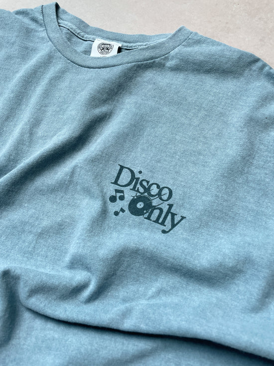 DISCO ONLY 'Business As Usual' Vintage Washed Tee - Blue