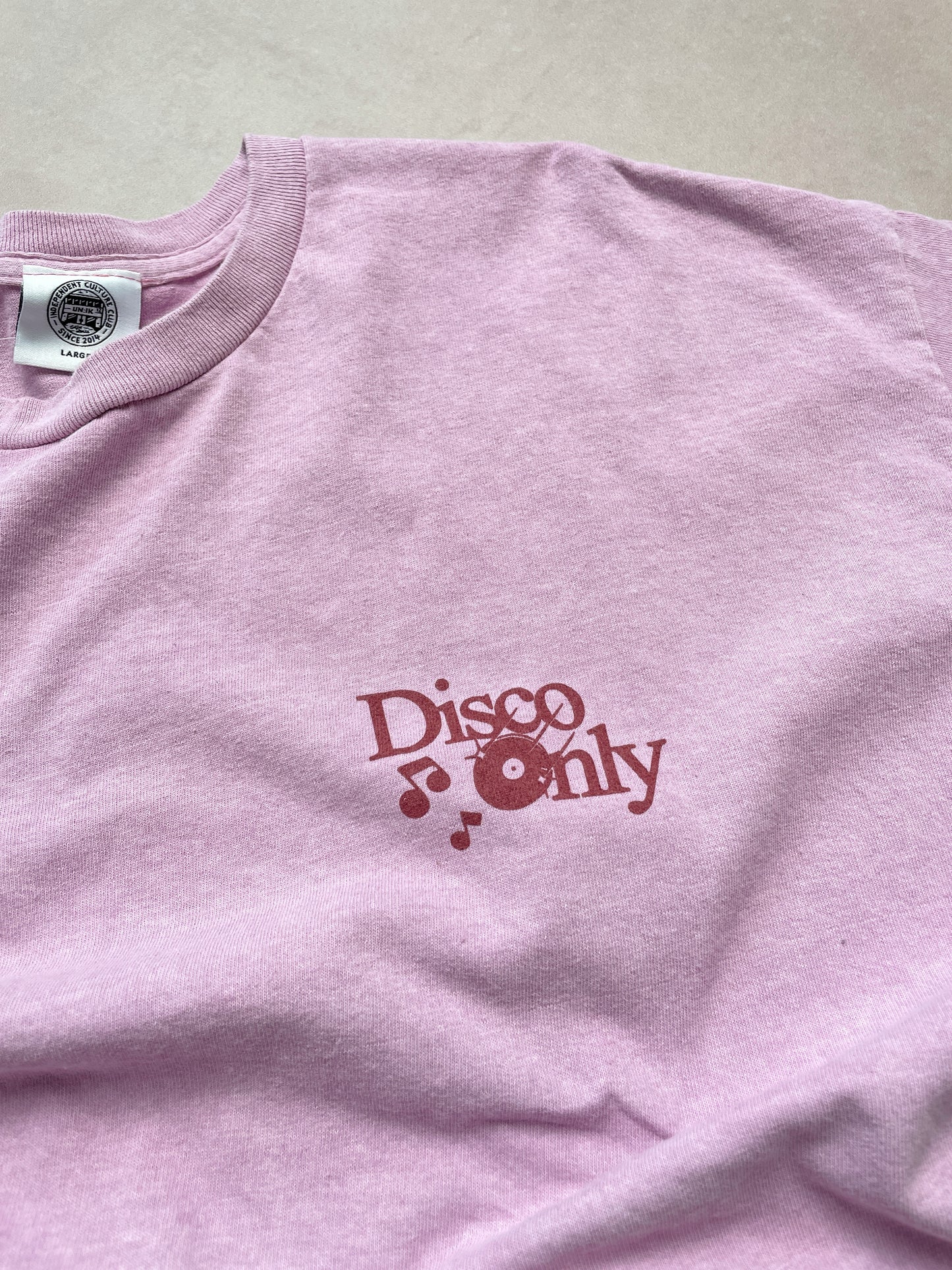 DISCO ONLY 'Business As Usual' Vintage Washed Tee - Pink