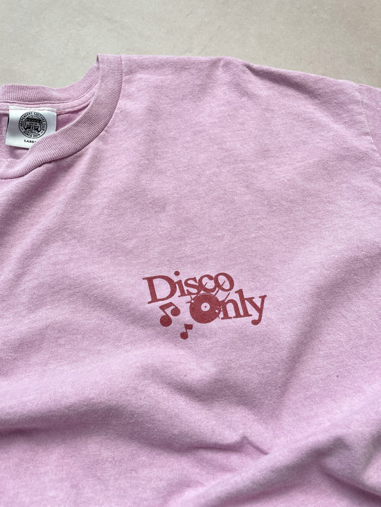 DISCO ONLY 'Business As Usual' Vintage Washed Tee - Pink