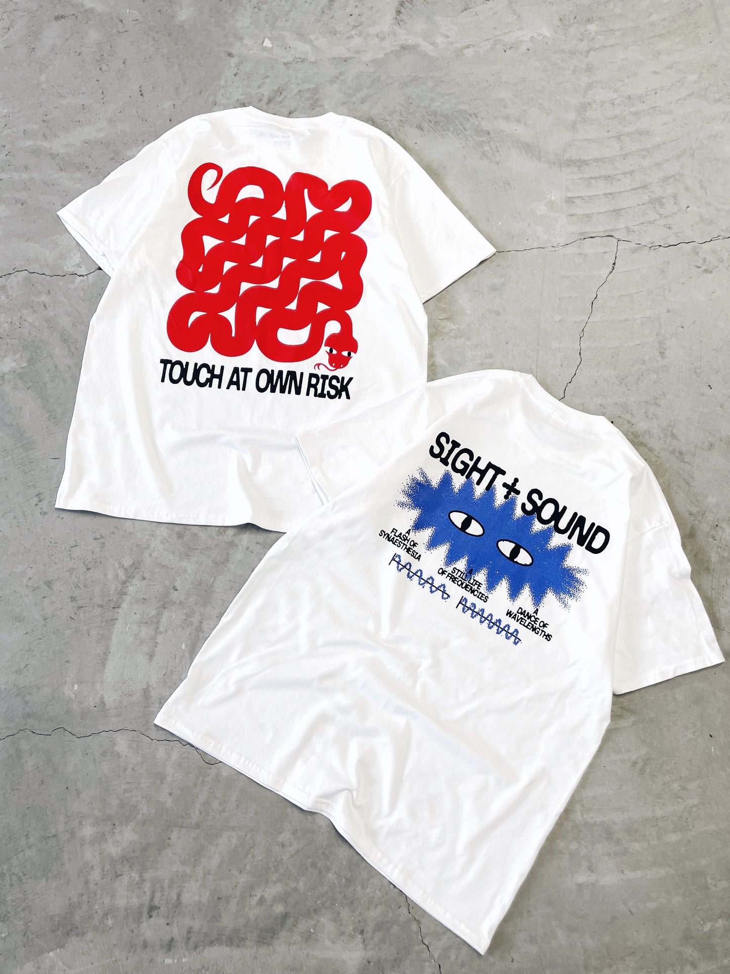 KBAR X UN:IK 'Touch At Own Risk' Tee - White