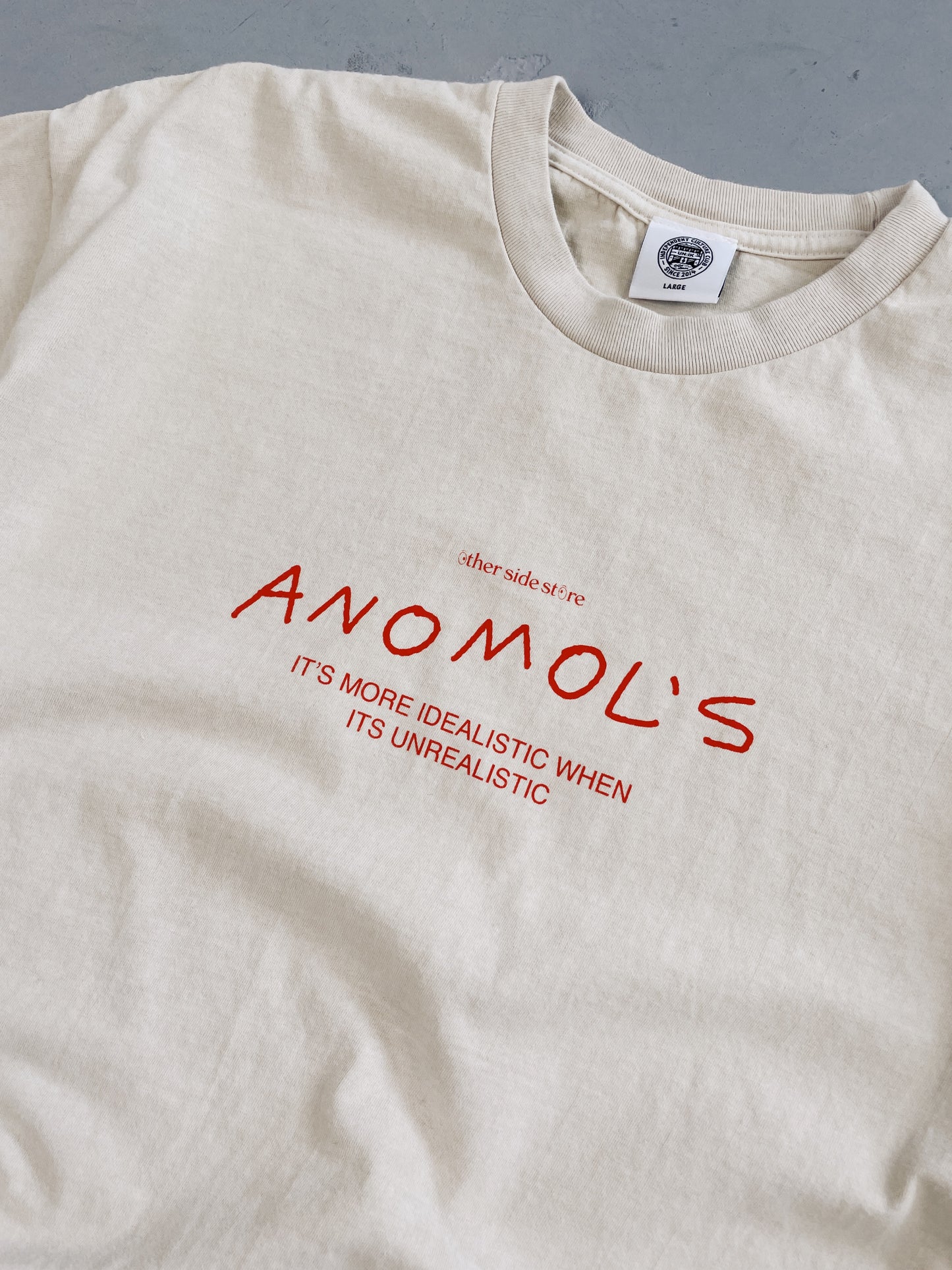 Other Side Store 'Anomols' Vintage Washed Tee - Cream