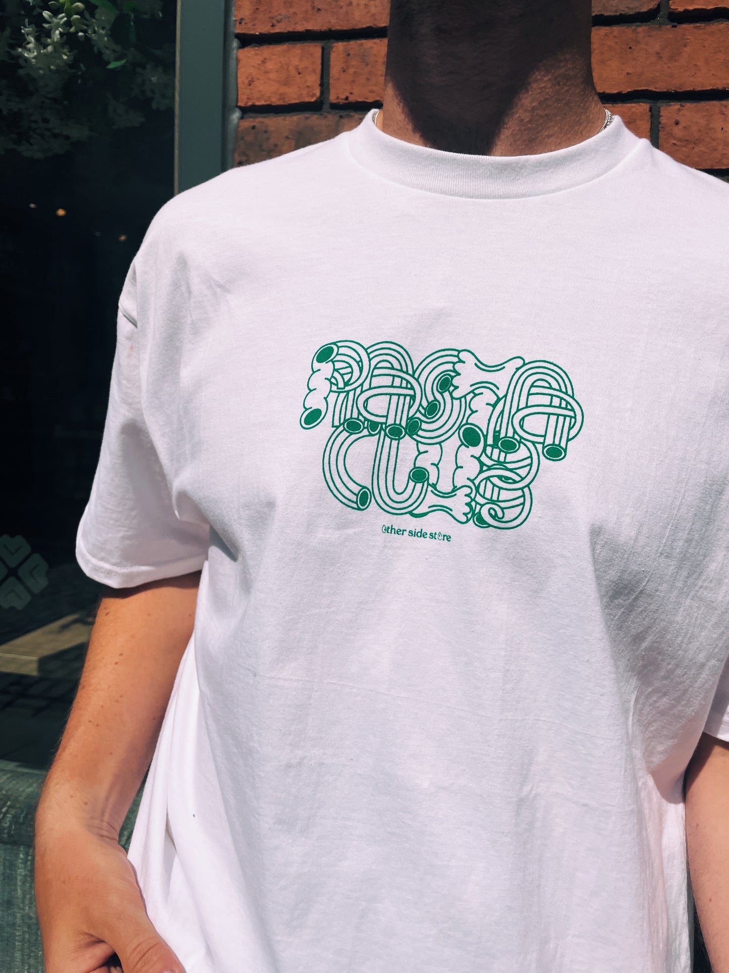 Other Side Store 'Pasta Club' Tee - White