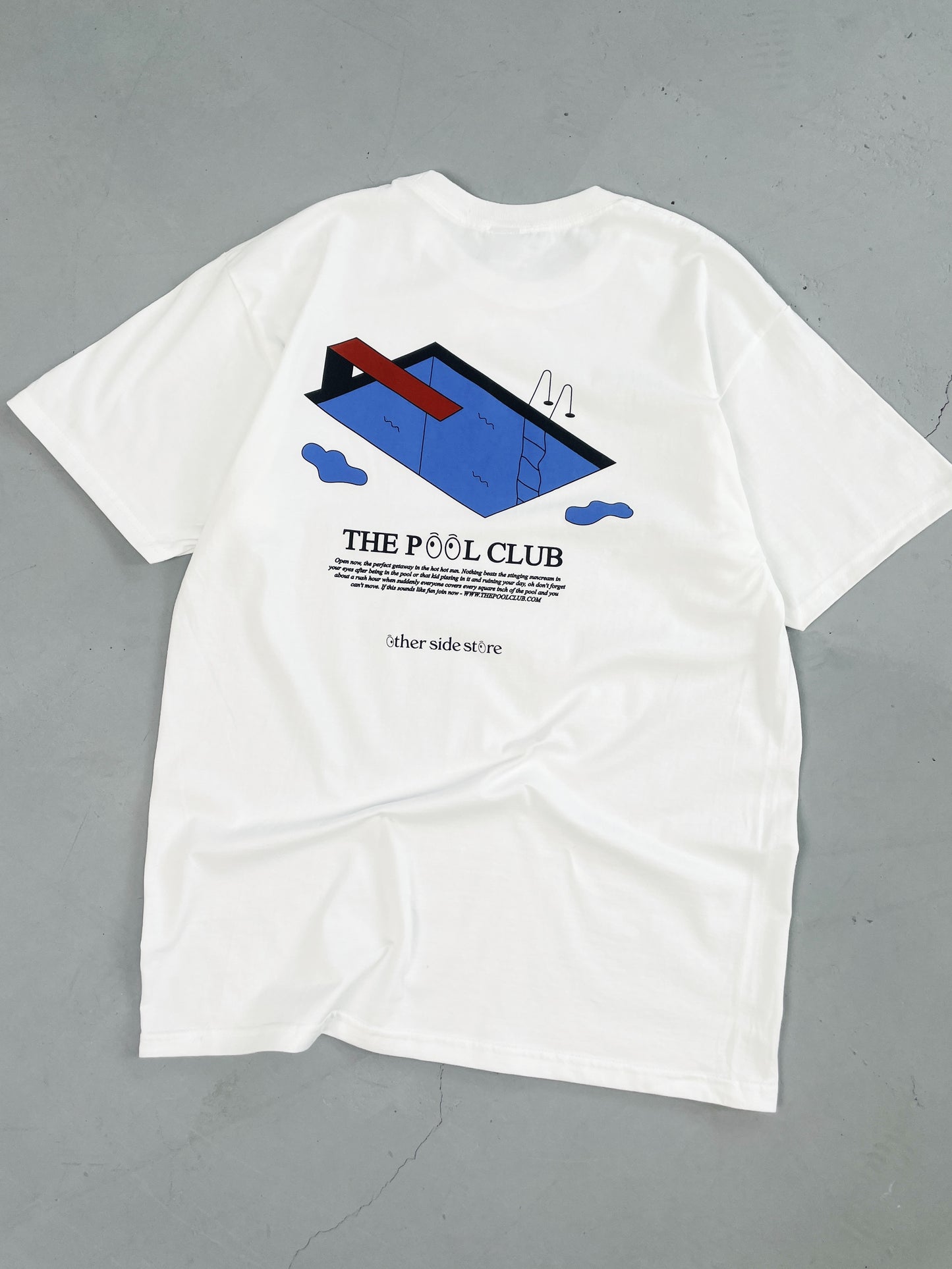 Other Side Store 'Pool Club' Tee - White