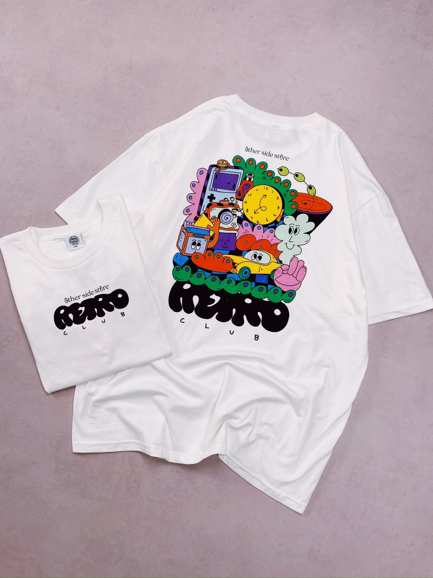 Other Side Store 'Retro Club' Tee - White