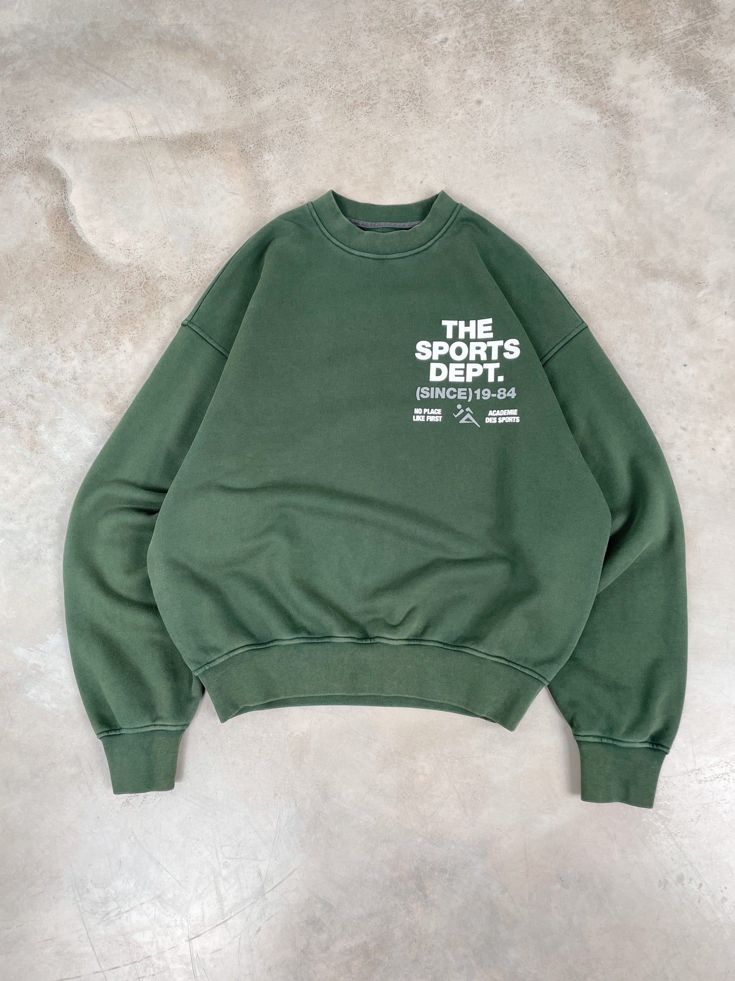 Vice 84 'The Sports Dept' Heavyweight Washed Sweater - Green