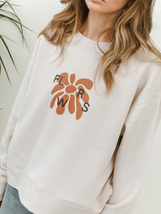 FLWRS Relaxed Crew Neck Sweater - Bone