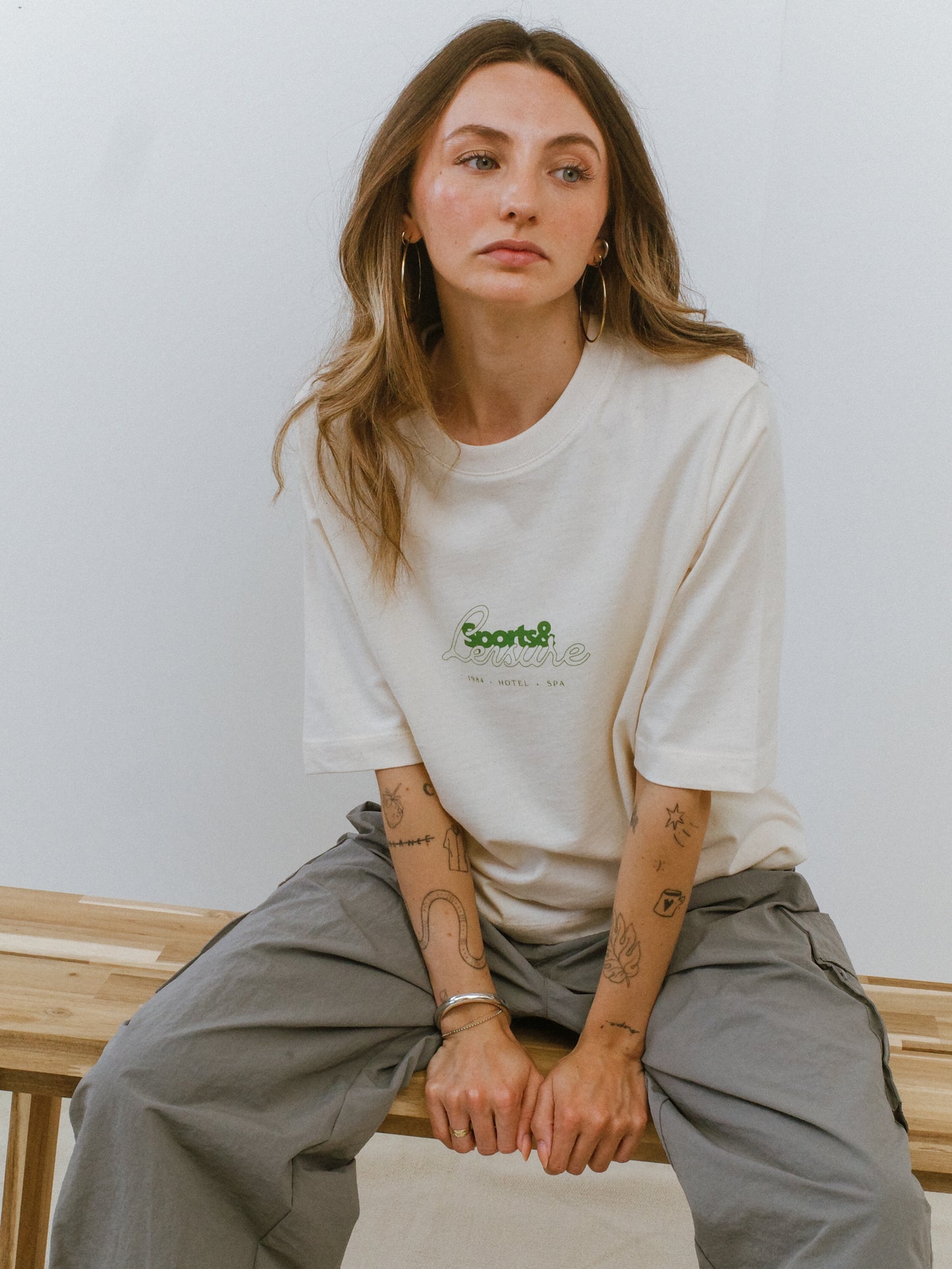 Vice 84 WMNS 'Sports Leisure' Boxy Organic Tee - Natural