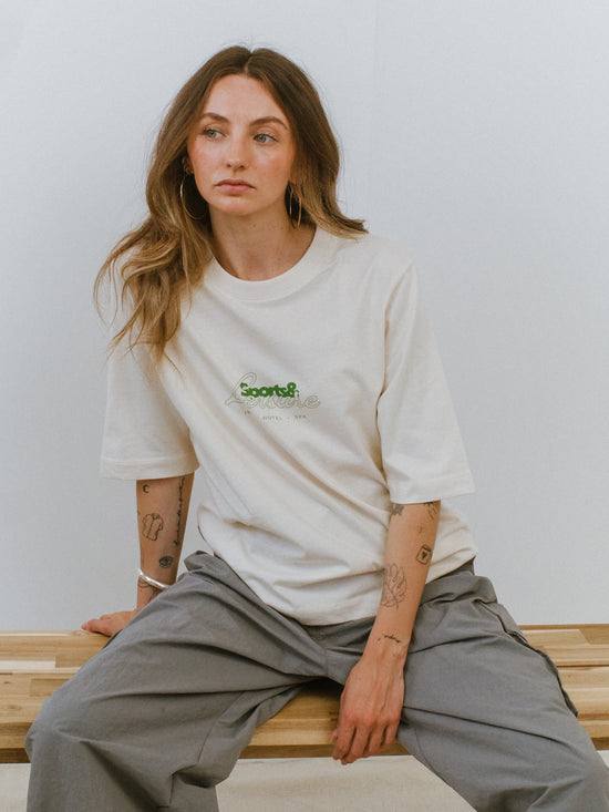 Vice 84 WMNS 'Sports Leisure' Boxy Organic Tee - Natural