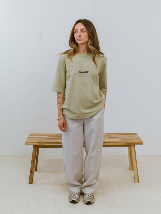 Vice 84 WMNS 'Sports Leisure' Boxy Organic Tee - Sage