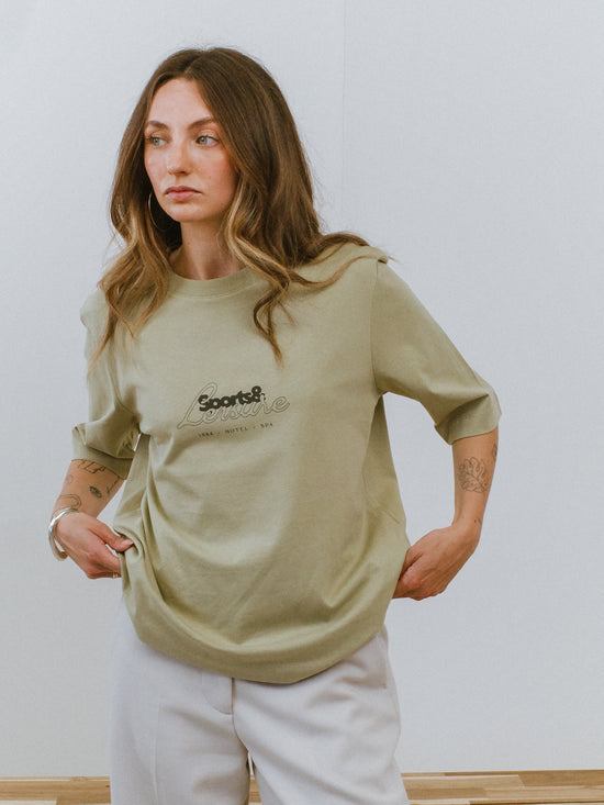 Vice 84 WMNS 'Sports Leisure' Boxy Organic Tee - Sage