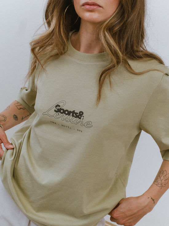 Vice 84 WMNS 'Sports Leisure' Boxy Organic Tee - Sage