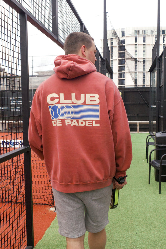 Club de Padel 'Heritage' Vintage Washed Hoodie - Burnt Orange