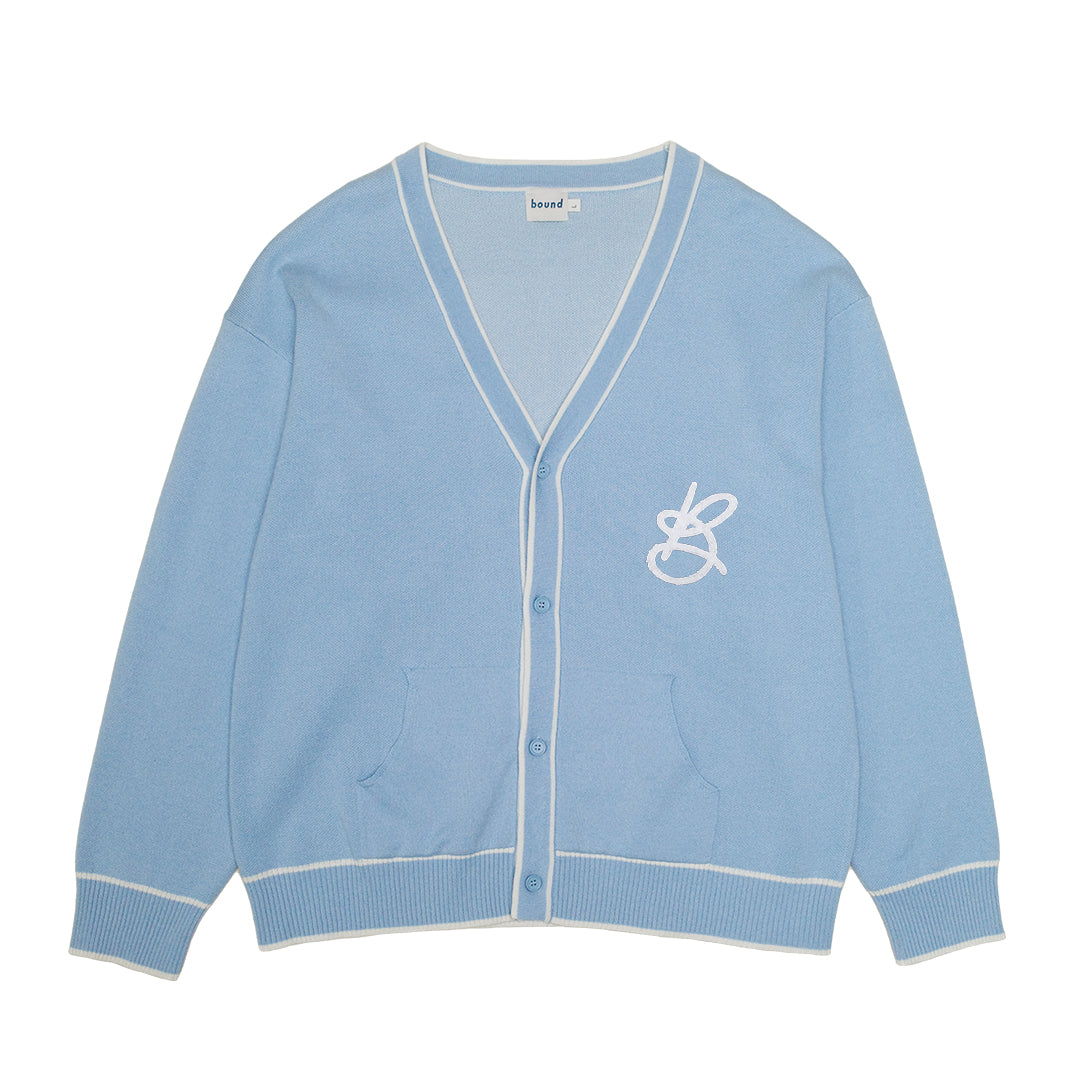 bound Signature Chenille Cardigan - Sky Blue