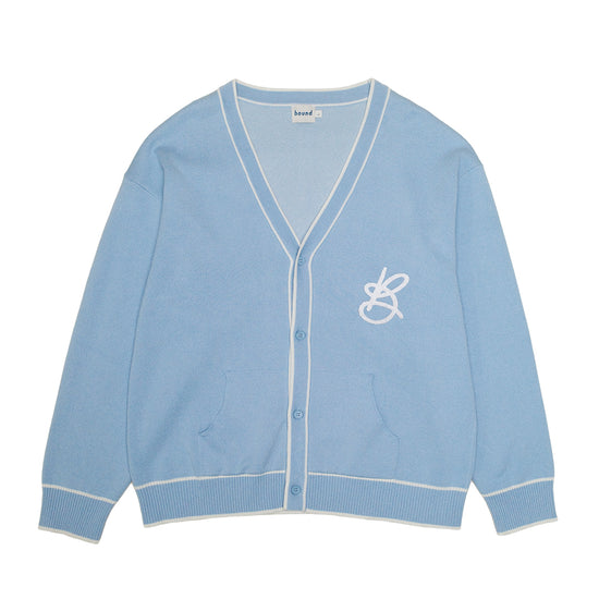 bound Signature Chenille Cardigan - Sky Blue