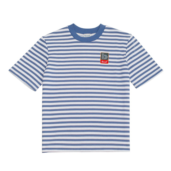 bound Stripe Retro Patch Tee - Arctic
