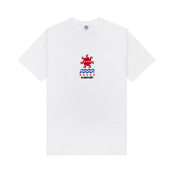 KBAR X UN:IK 'Sea Snake' Embroidered Tee - White