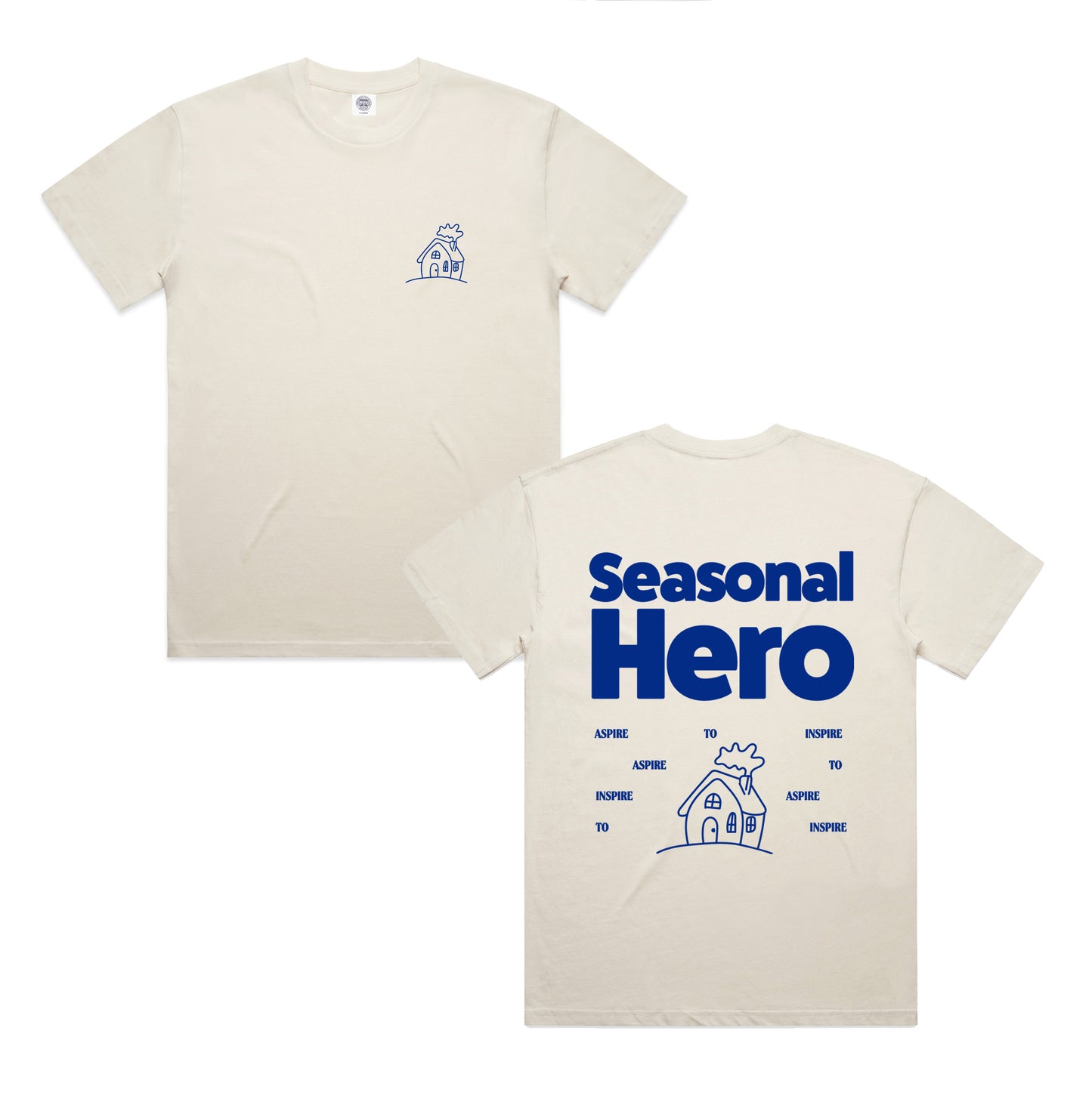 Seasonal Hero 'Building Houses' Tee - Ecru