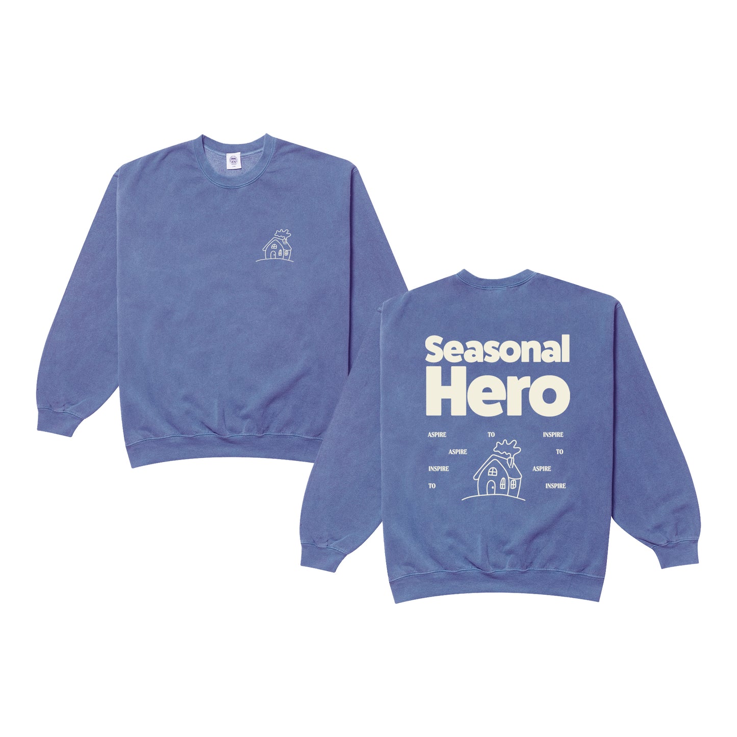 Seasonal Hero 'Building Houses' Vintage Washed Sweater - Navy