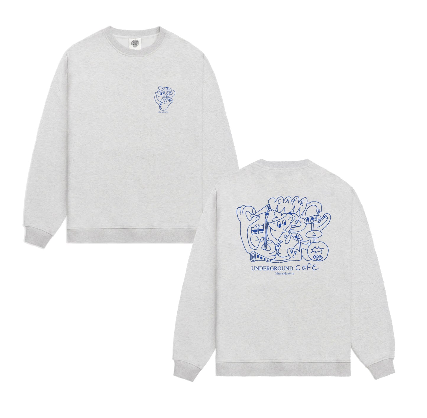 Other Side Store 'Underground Cafe' Sweater - Grey