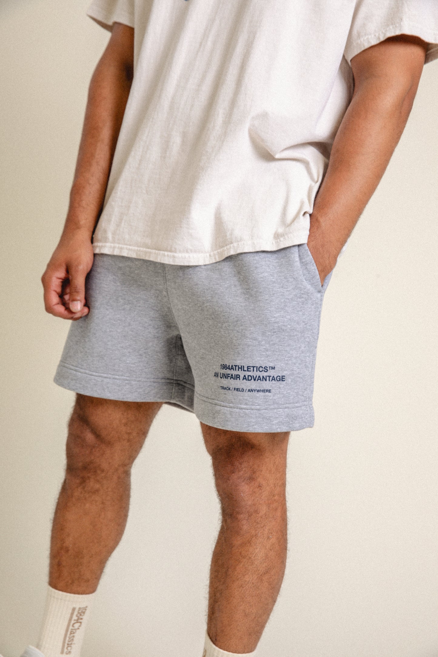 Vice 84 'Athletics' Jogger Shorts - Grey