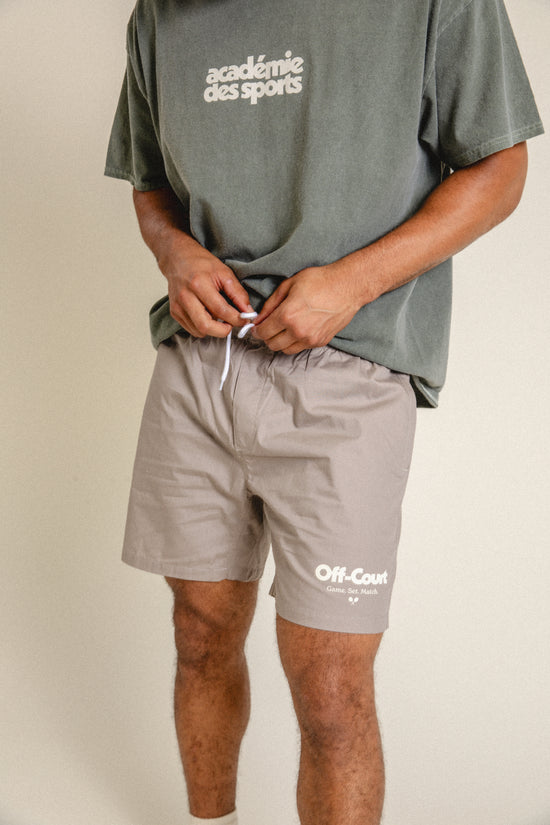 Load image into Gallery viewer, Vice 84 &amp;#39;Off-Court GSM&amp;#39; Beach Shorts - Mushroom
