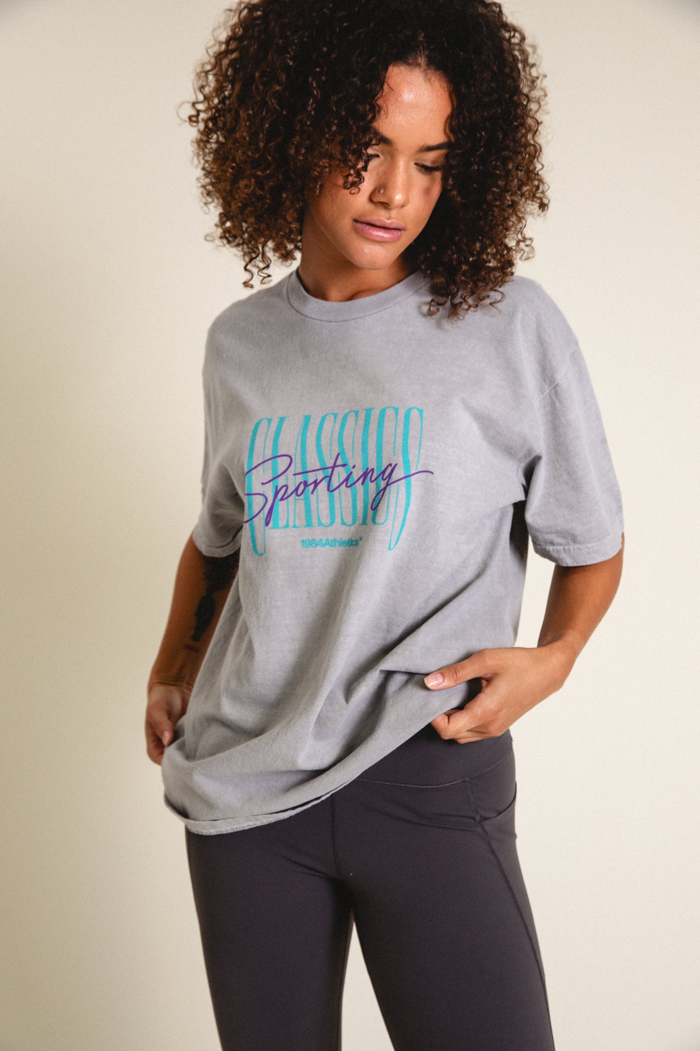 Vice 84 'Sporting Classics' Vintage Washed Tee - Ash