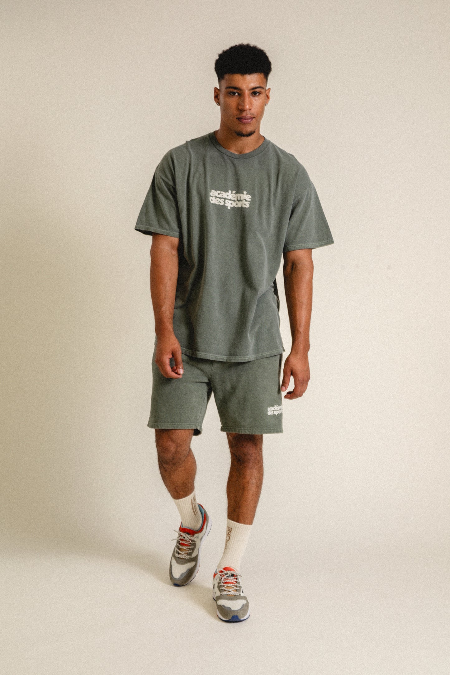 Vice 84 'Académie des Sports' Vintage Washed Tee - Khaki