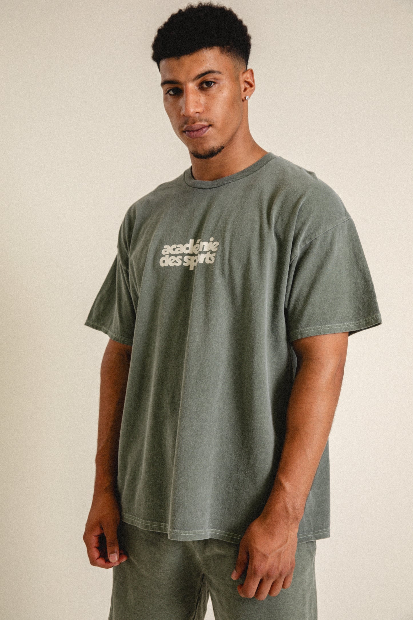 Vice 84 'Académie des Sports' Vintage Washed Tee - Khaki