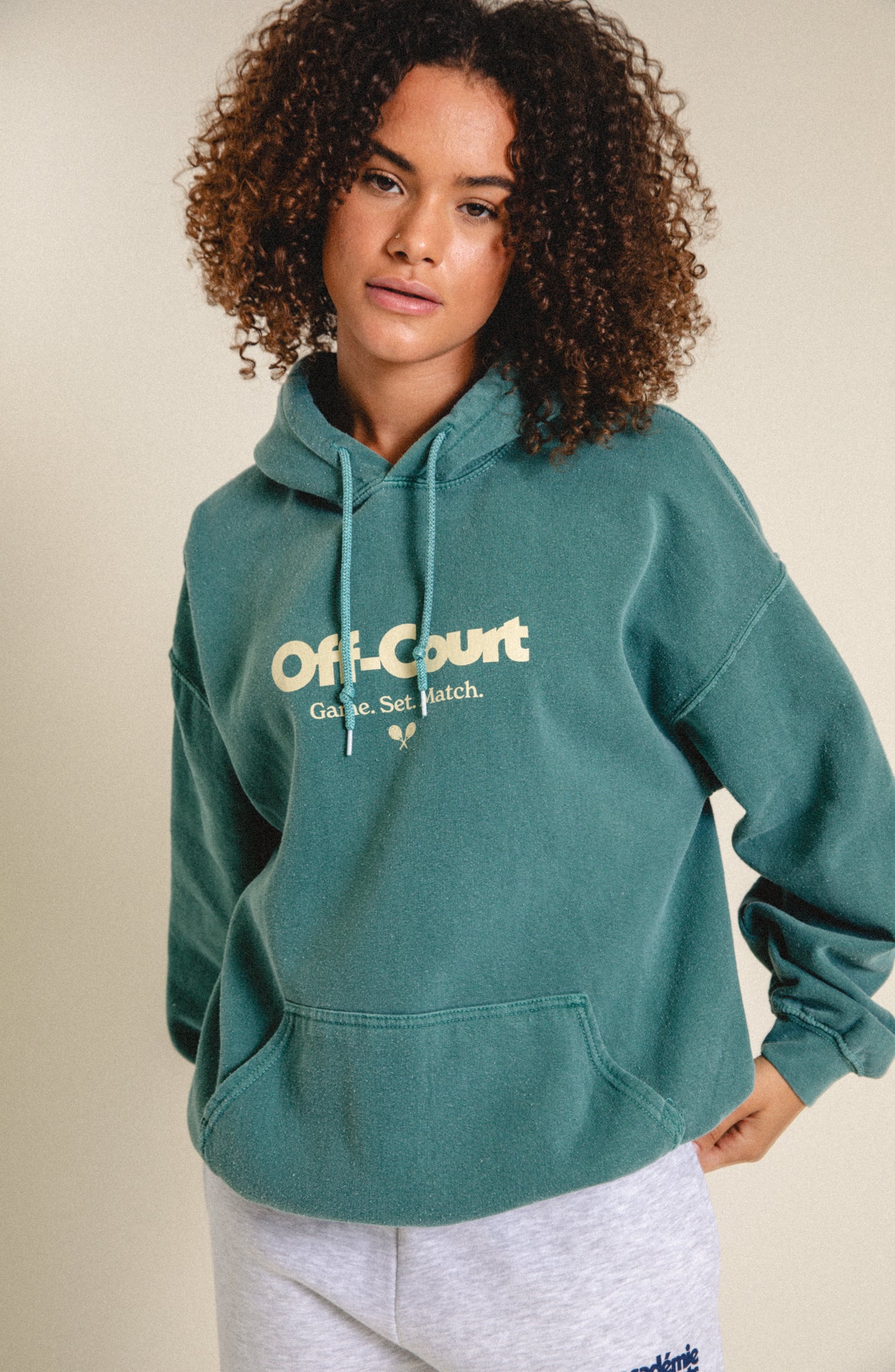 Load image into Gallery viewer, Vice 84 &amp;#39;Off-Court GSM&amp;#39; Vintage Washed Hoodie - Forest
