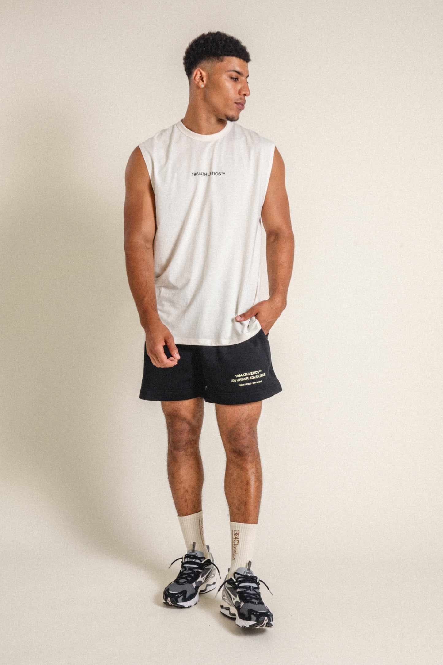 Vice 84 'Athletics' Jogger Shorts - Black