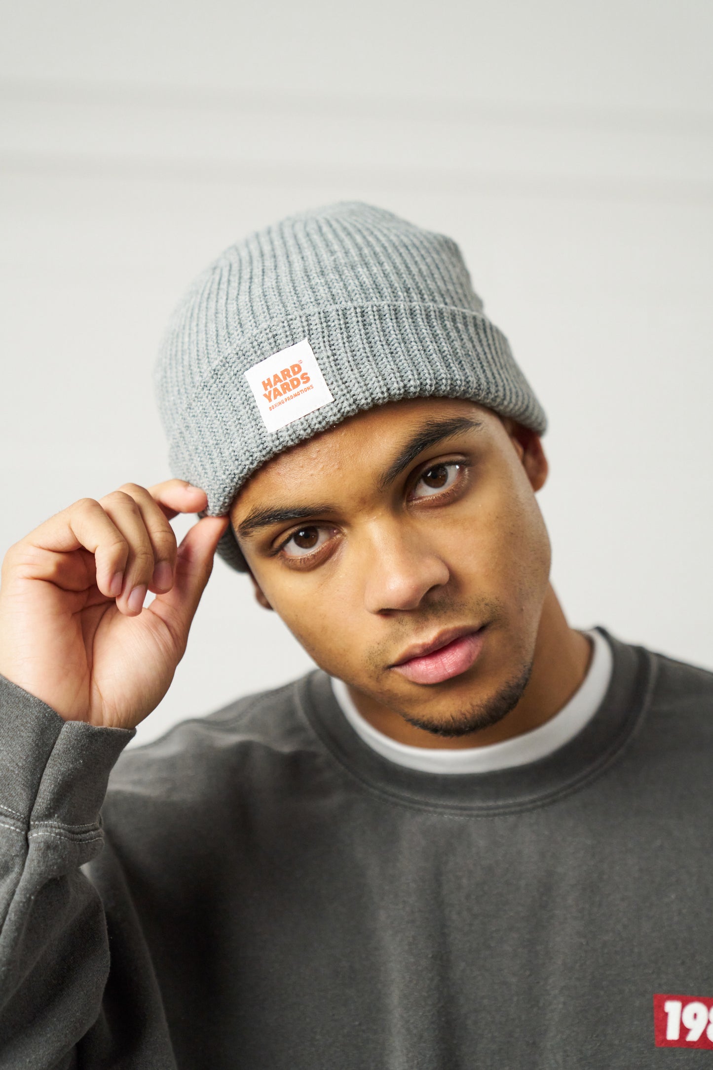 Vice 84 'Hard Yards' Fisherman Ribbed Beanie - Grey