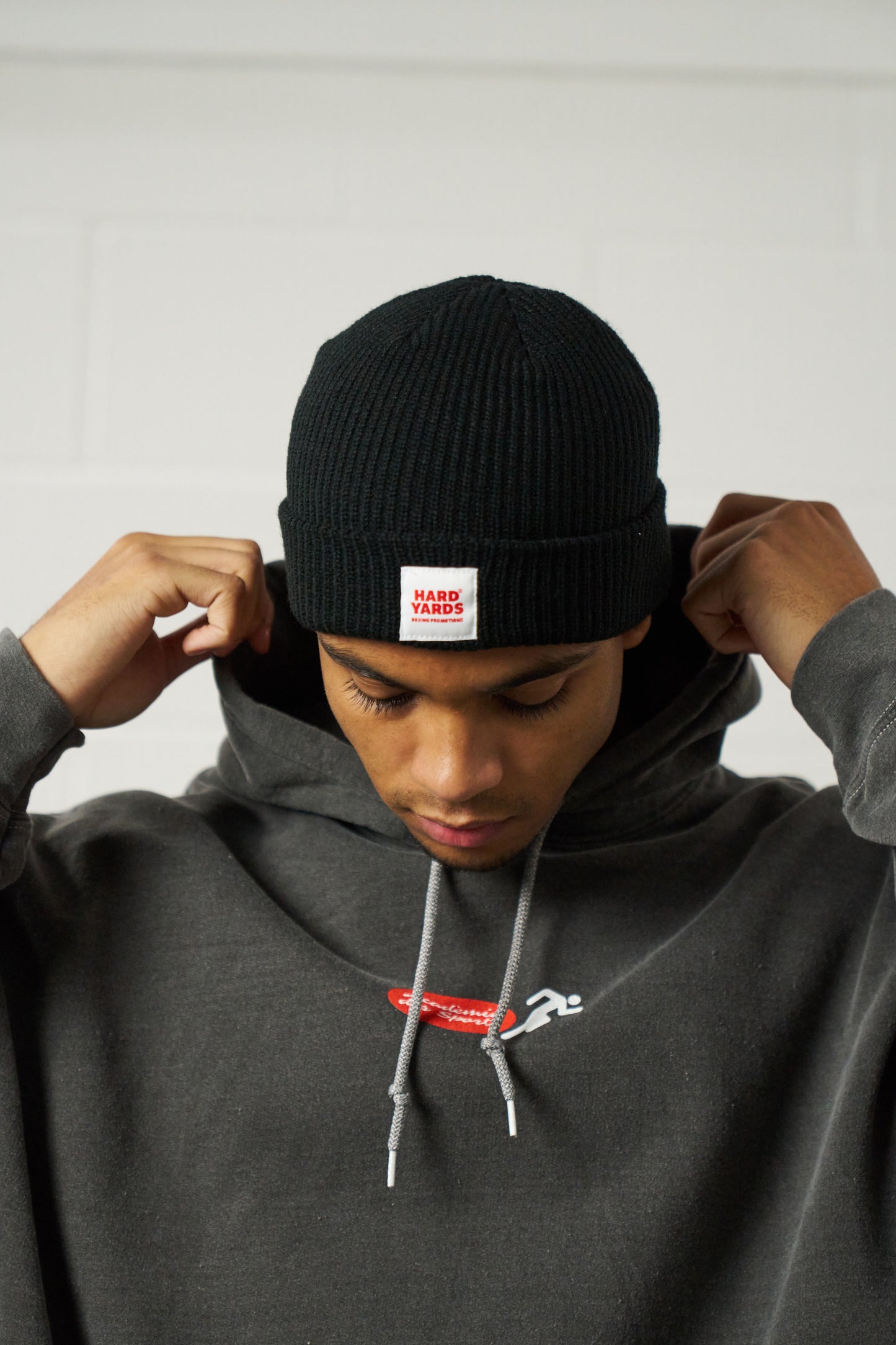 Vice 84 'Hard Yards' Fisherman Ribbed Beanie - Black