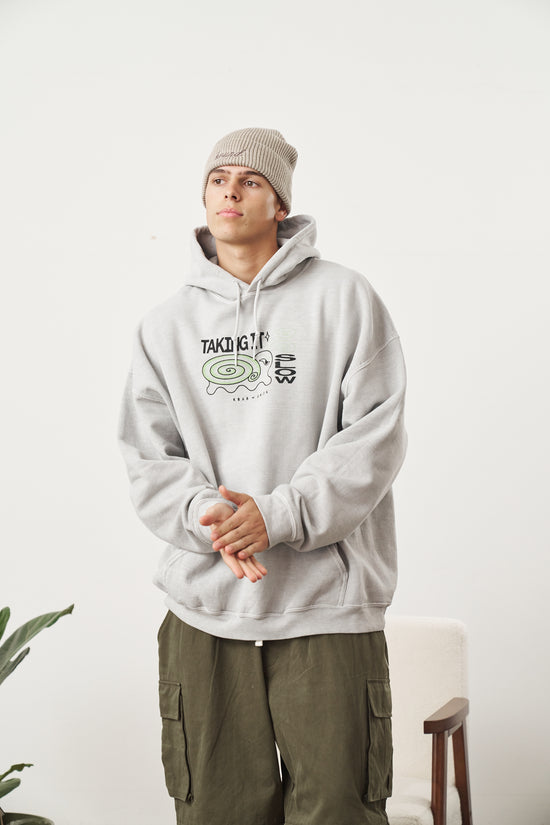 Load image into Gallery viewer, KBAR X UN:IK &amp;#39;Taking It Slow&amp;#39; Vintage Washed Hoodie - Grey
