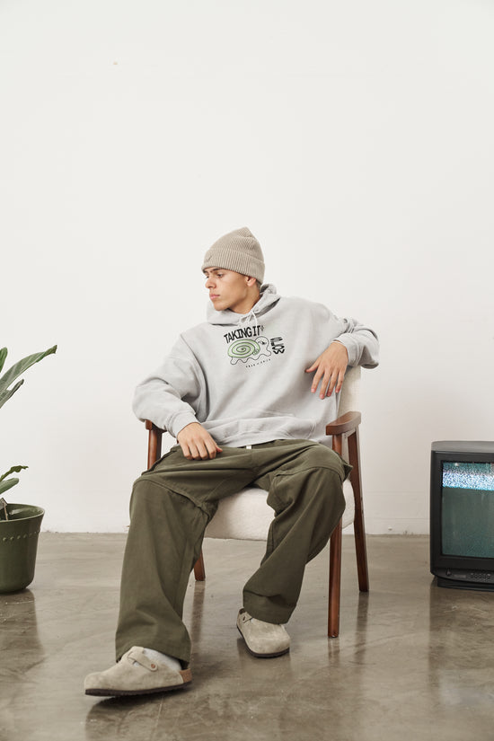 Load image into Gallery viewer, KBAR X UN:IK &amp;#39;Taking It Slow&amp;#39; Vintage Washed Hoodie - Grey
