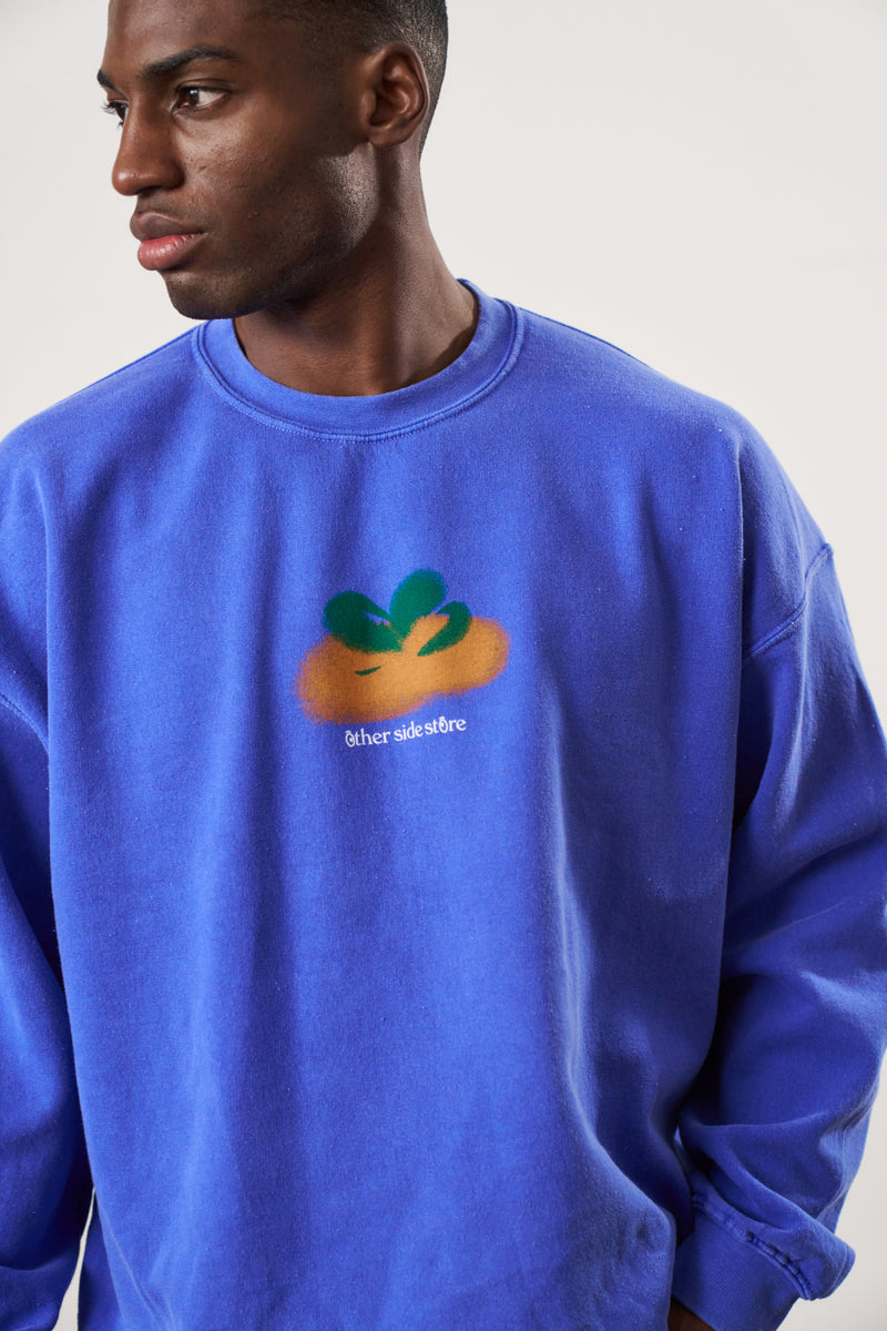 Other Side Store 'Orange' Vintage Washed Sweater Royal Blue UNIK Clothing