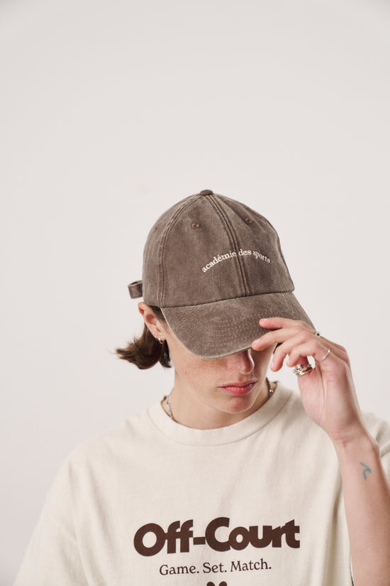 Load image into Gallery viewer, Vice 84 &amp;#39;Académie des Sports&amp;#39; Washed Cap - Brown
