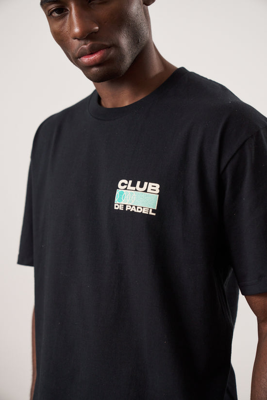 Club de Padel 'Heritage' Tee - Black