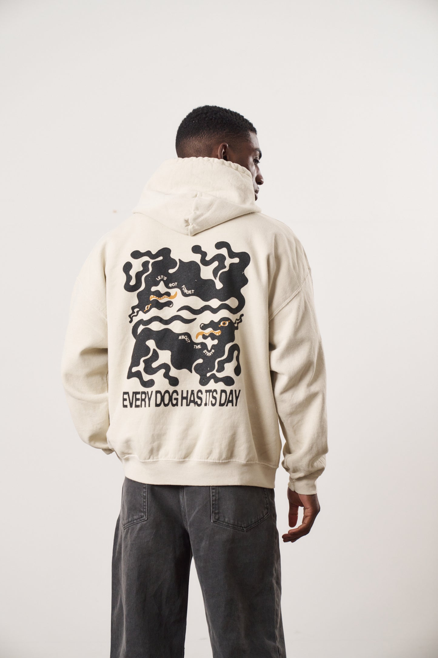 KBAR X UN:IK 'Every Dog Has Its Day' Vintage Washed Hoodie - Ivory