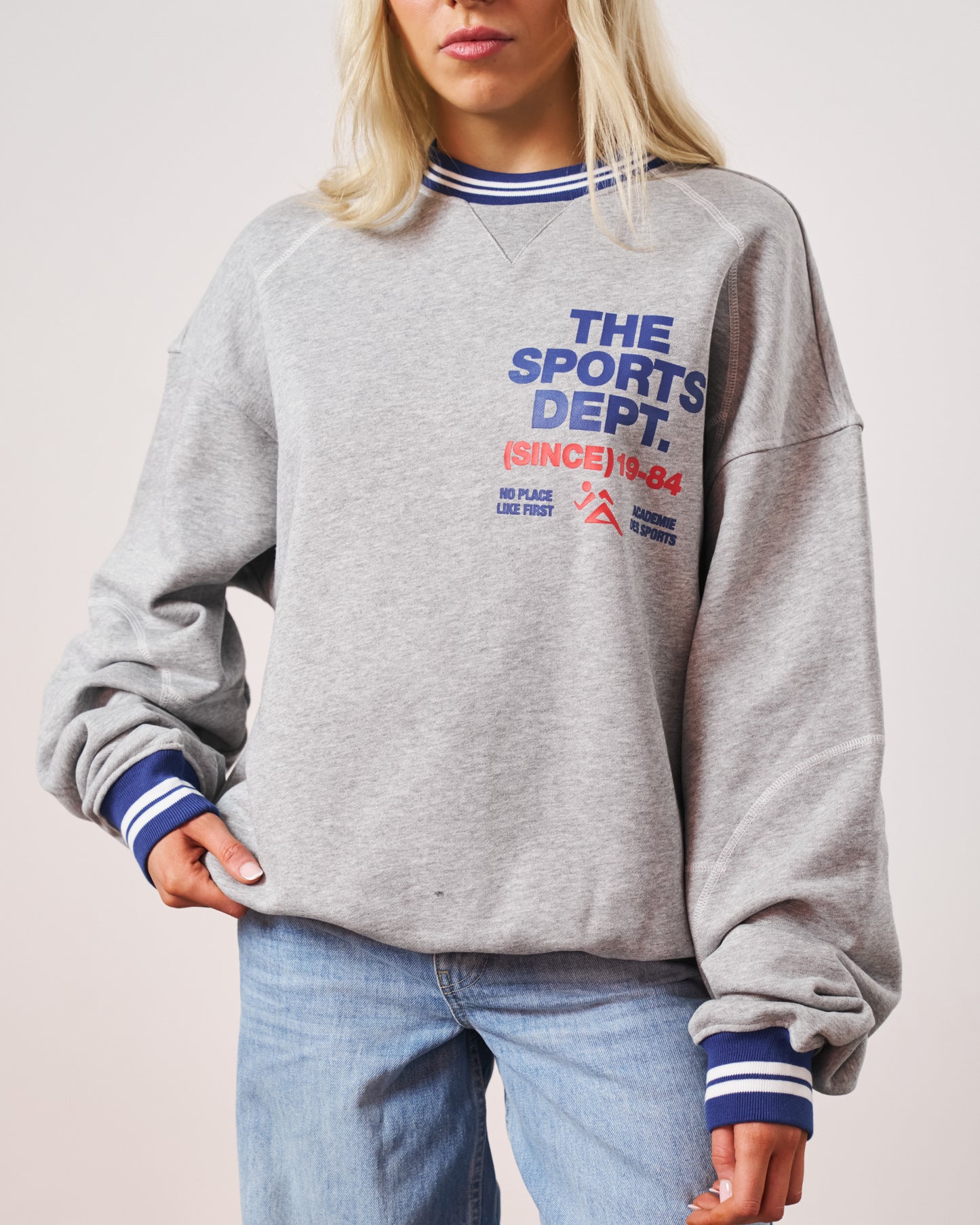 Vice 84 'The Sports Dept' Heavyweight Sweater - Heather Grey
