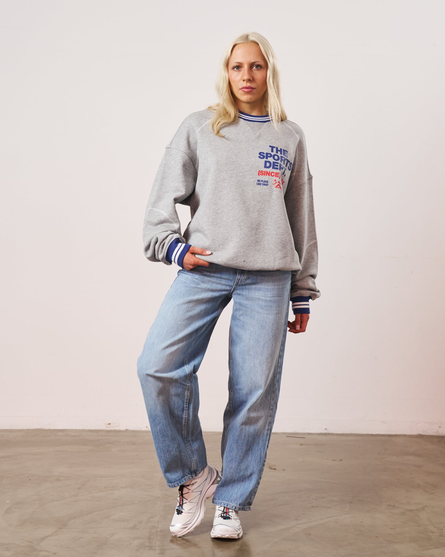 Vice 84 'The Sports Dept' Heavyweight Sweater - Heather Grey