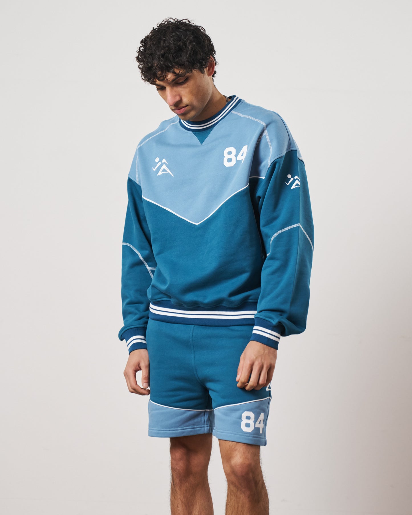 Vice 84 'Warm Up' Heavyweight Panel Sweater - Blue
