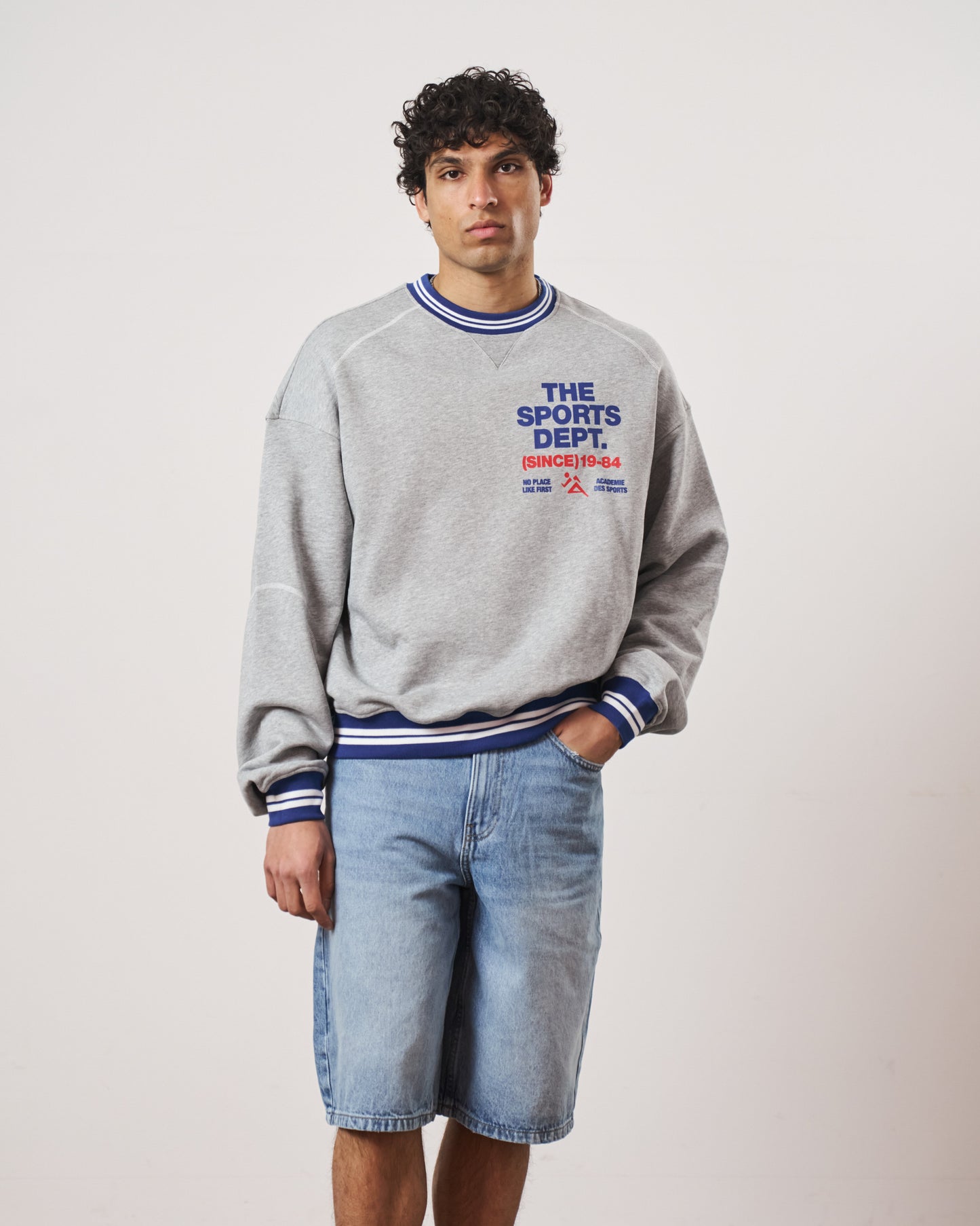 Vice 84 'The Sports Dept' Heavyweight Sweater - Heather Grey