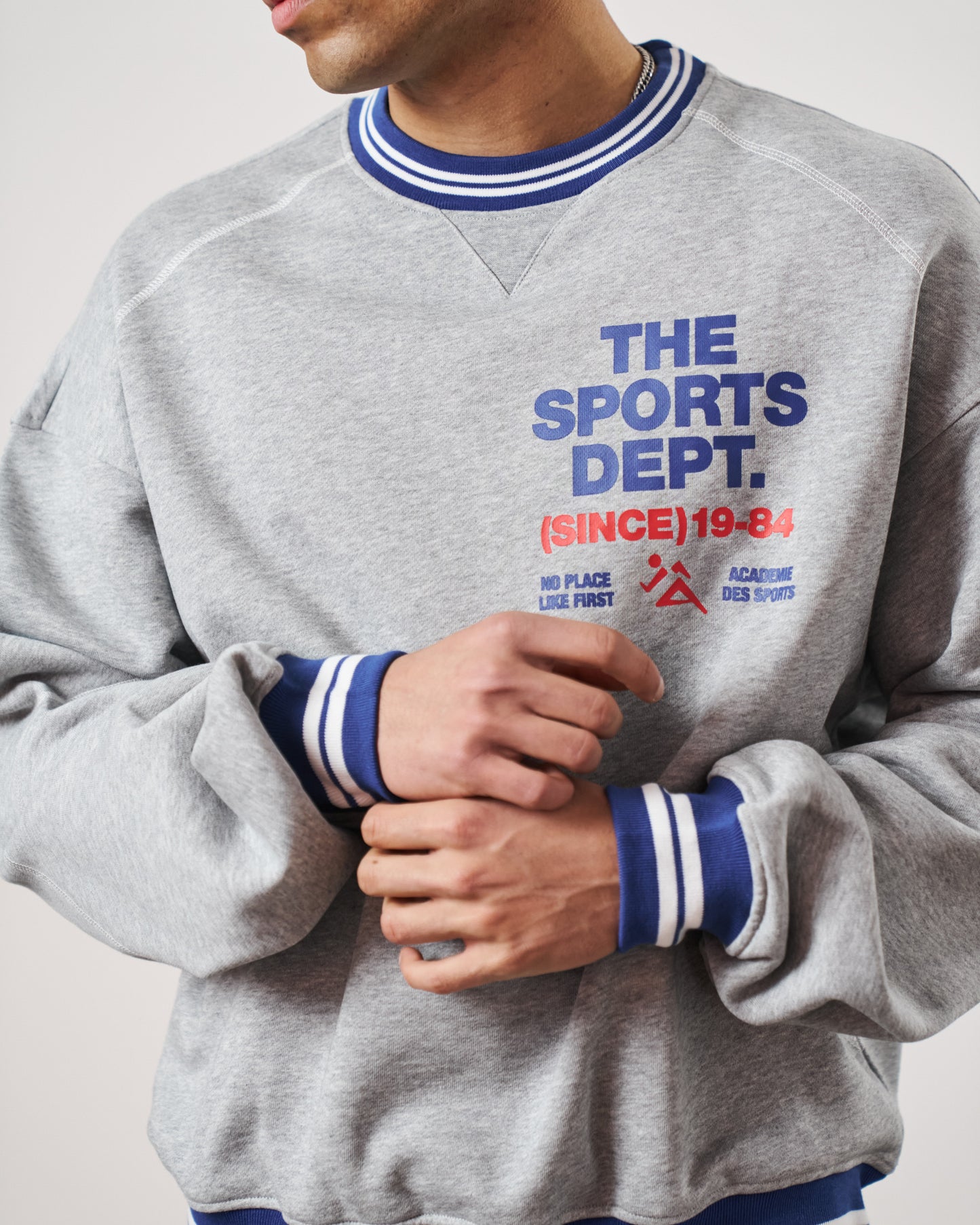 Vice 84 'The Sports Dept' Heavyweight Sweater - Heather Grey