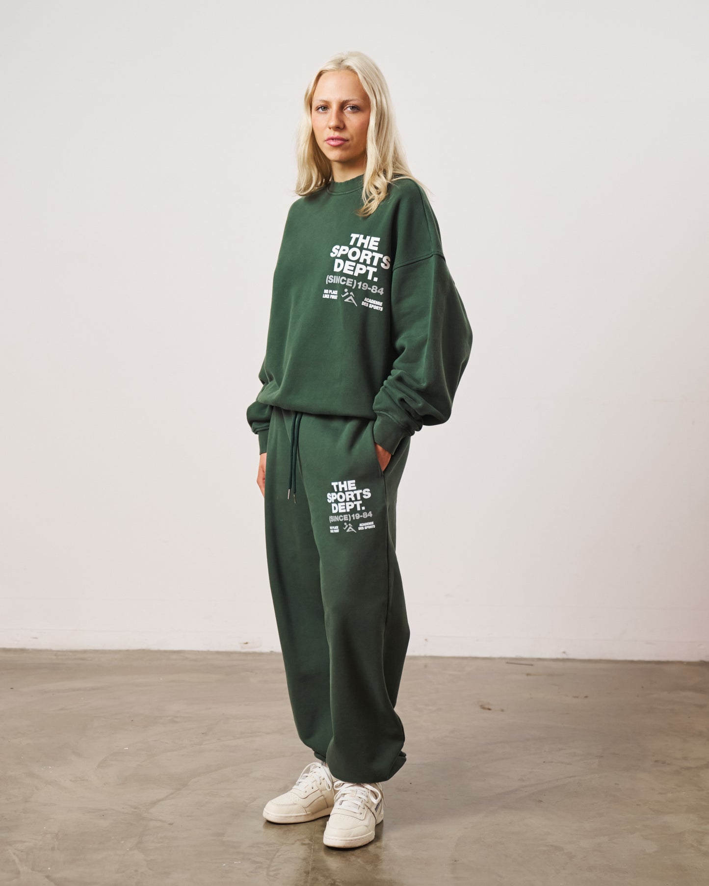 Vice 84 'The Sports Dept' Heavyweight Washed Joggers - Green