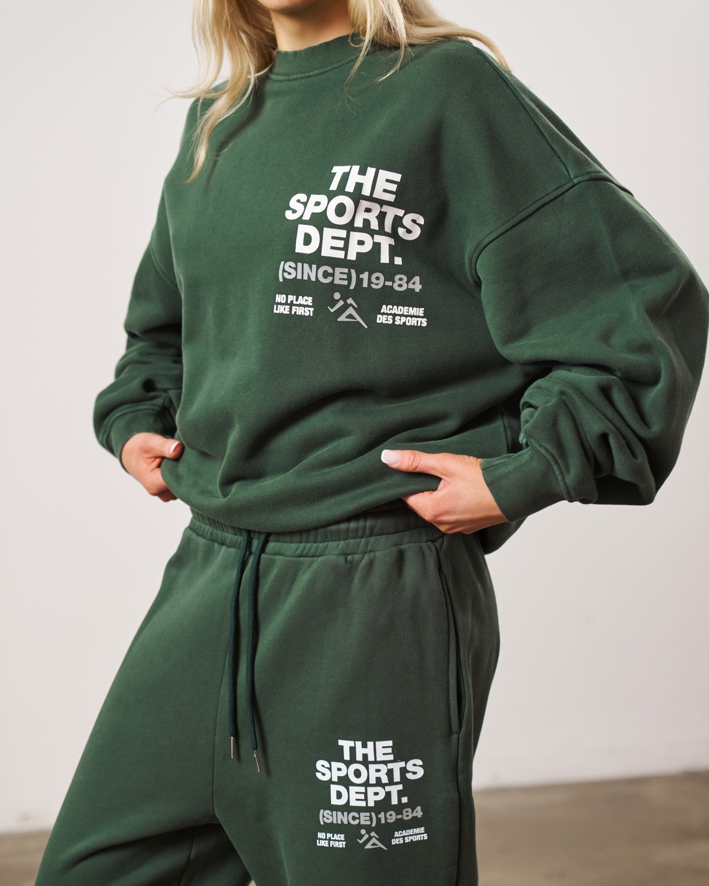 Vice 84 'The Sports Dept' Heavyweight Washed Sweater - Green