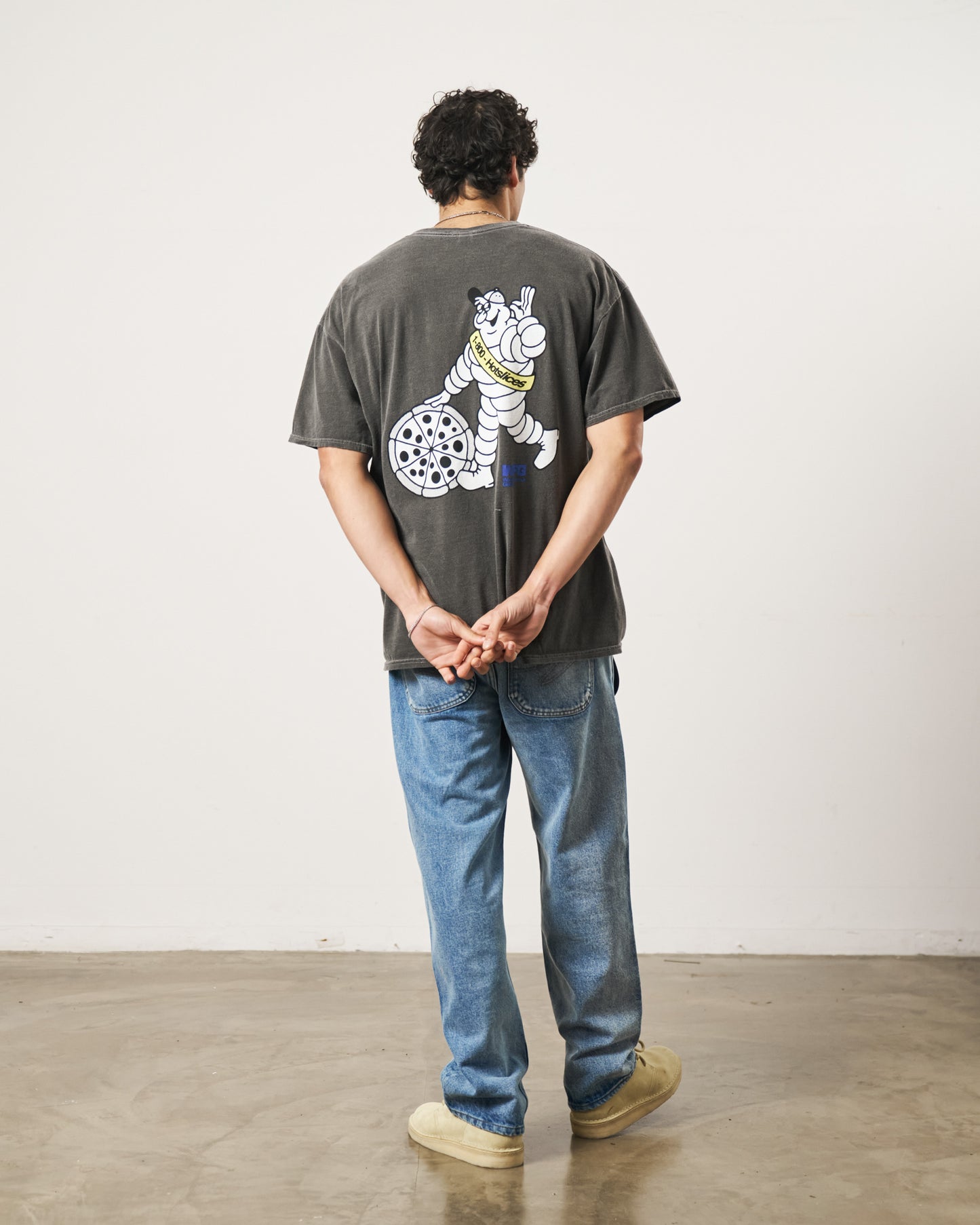 World Famous Gordos 'Check Your Pressure' Vintage Washed Tee - Black