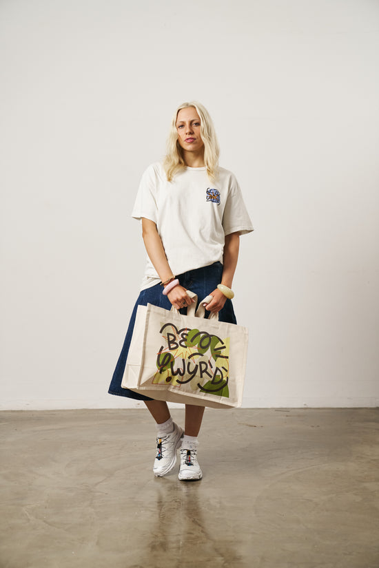 Load image into Gallery viewer, C.D x UN:IK &amp;#39;Sun and Moon&amp;#39; Washed Tee - Ecru
