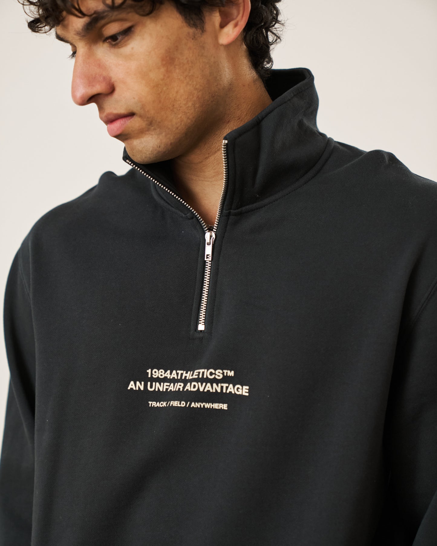 Vice 84 'Athletics' 1/4 Zip Sweater - Navy