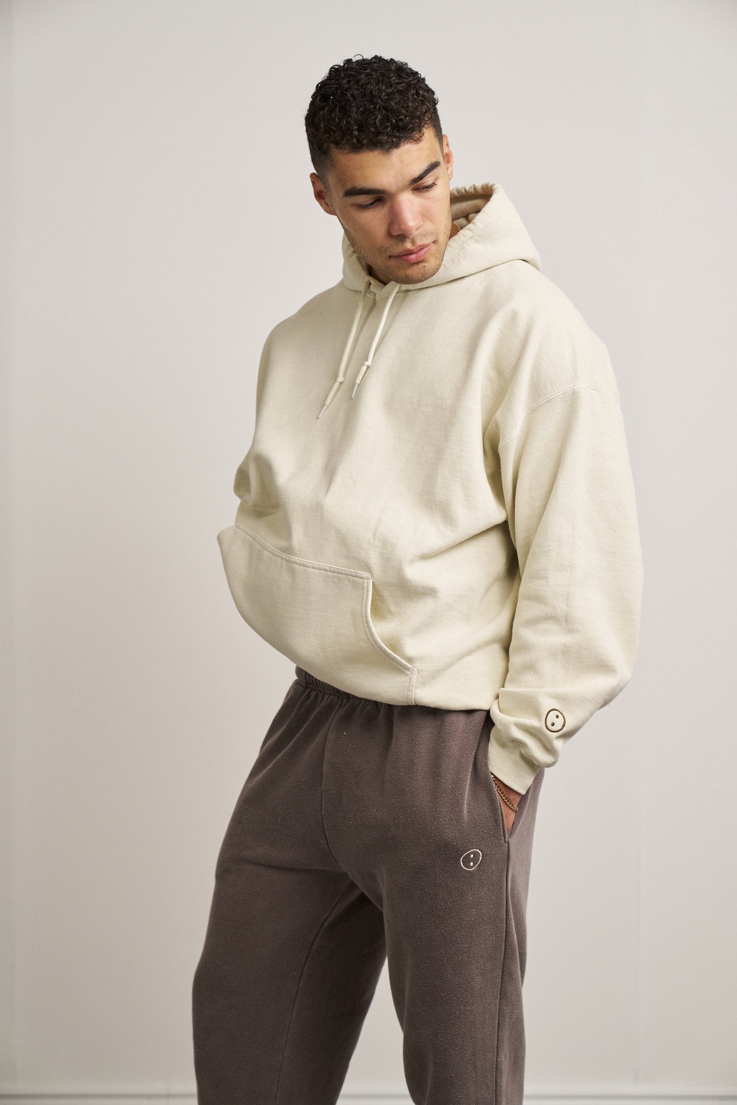 Essentials Vintage Washed Hoodie - Ivory