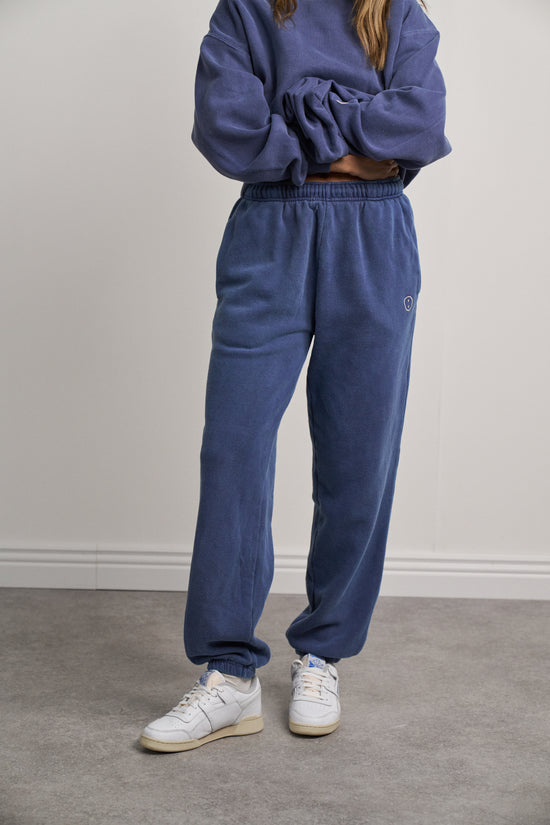 Essentials Vintage Washed Zip-Up Hoodie & Jogger Set - Navy